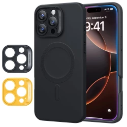 Калъф ESR Camera grids SET Cloud Soft за Apple iPhone 16 Pro Max, MagSafe, черен