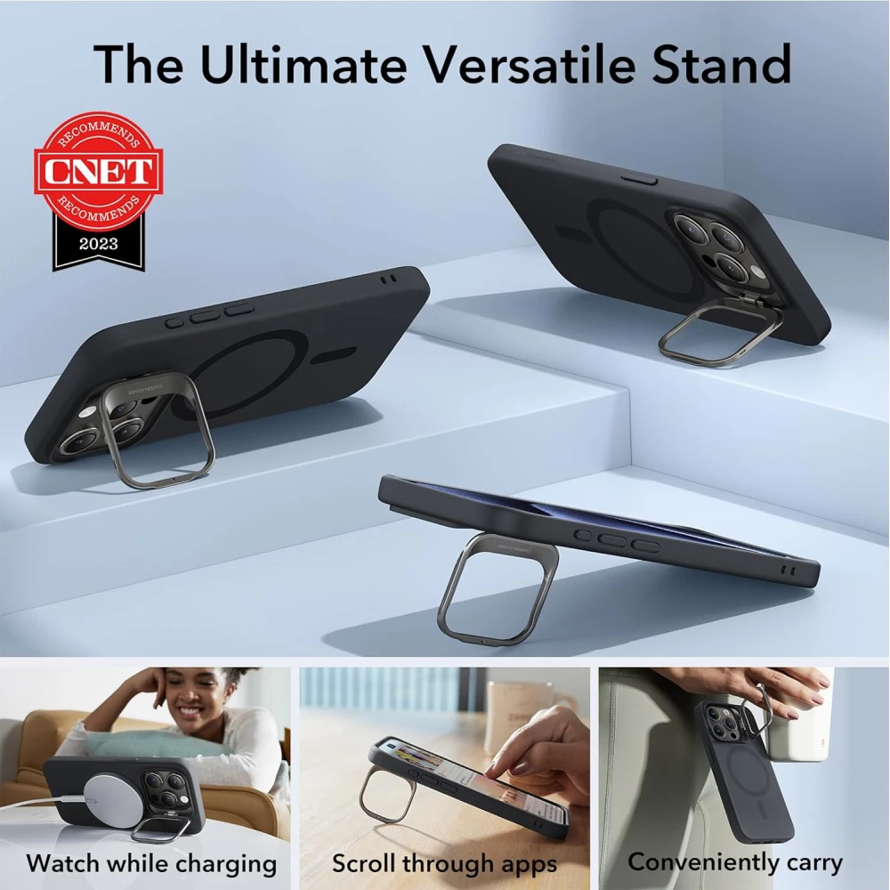 Калъф ESR Cloud Soft за Apple iPhone 15 Pro Max със стойка, MagSafe