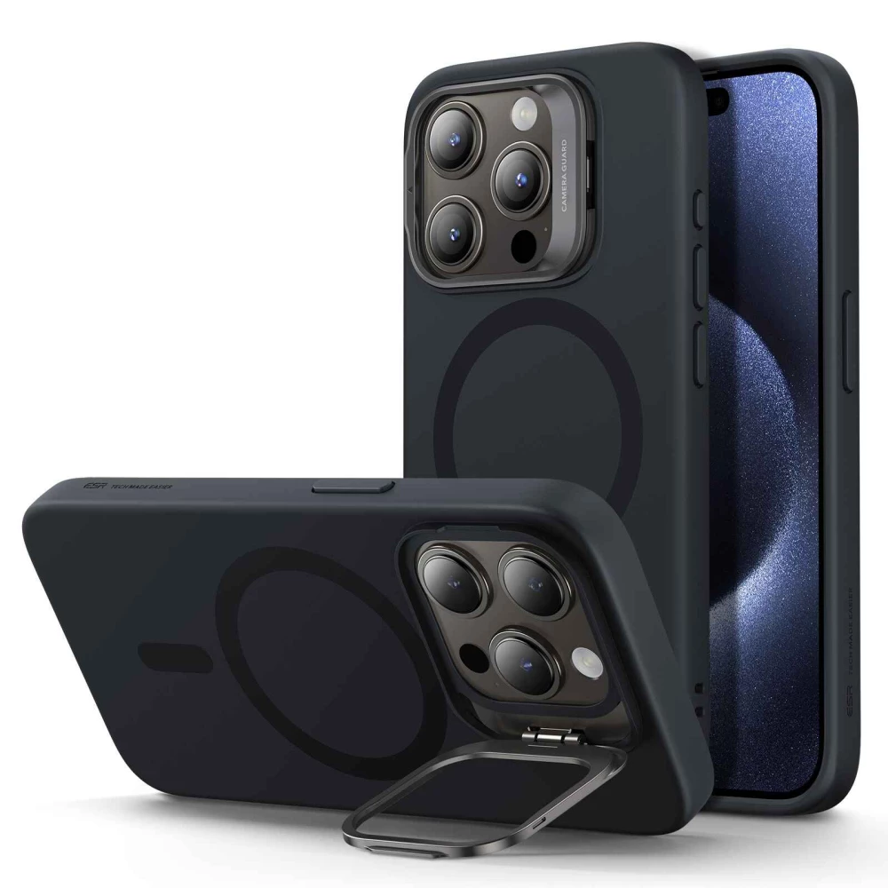Калъф ESR Cloud Soft за Apple iPhone 16 Pro Max със стойка, MagSafe, черен