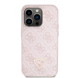 Калъф Guess 4G Strass Triangle Metal Logo GUHCP15LP4TDPP за Apple iPhone 15 Pro