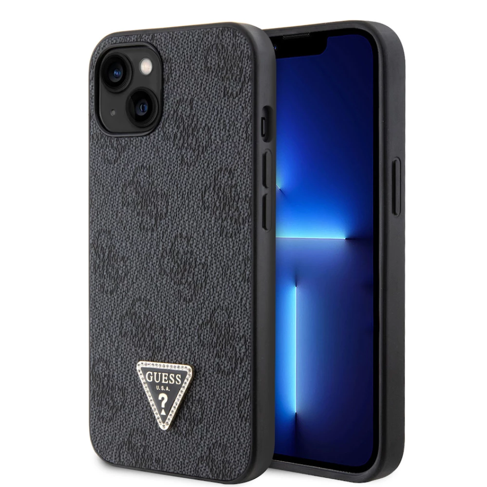 Калъф Guess 4G Strass Triangle Metal Logo GUHCP15XP4TDPK за Apple iPhone 15 Pro Max