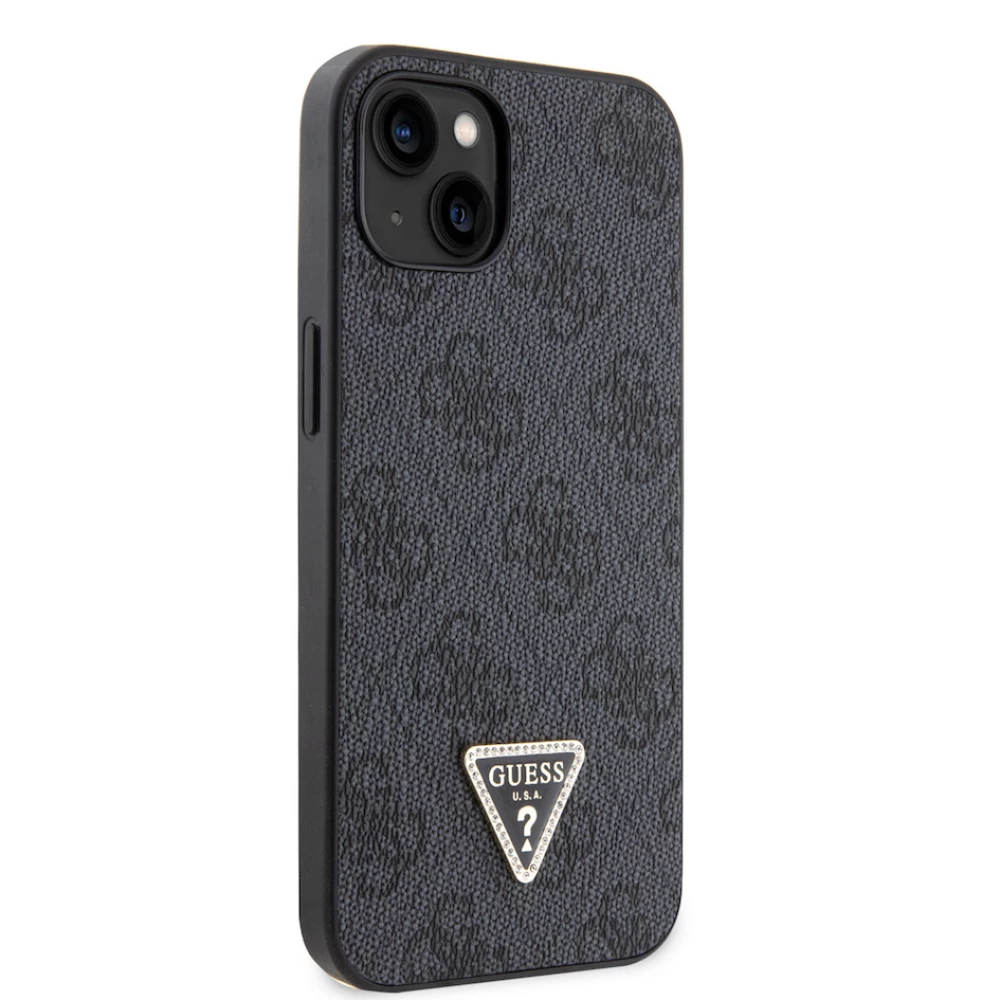 Калъф Guess 4G Strass Triangle Metal Logo GUHCP15XP4TDPK за Apple iPhone 15 Pro Max