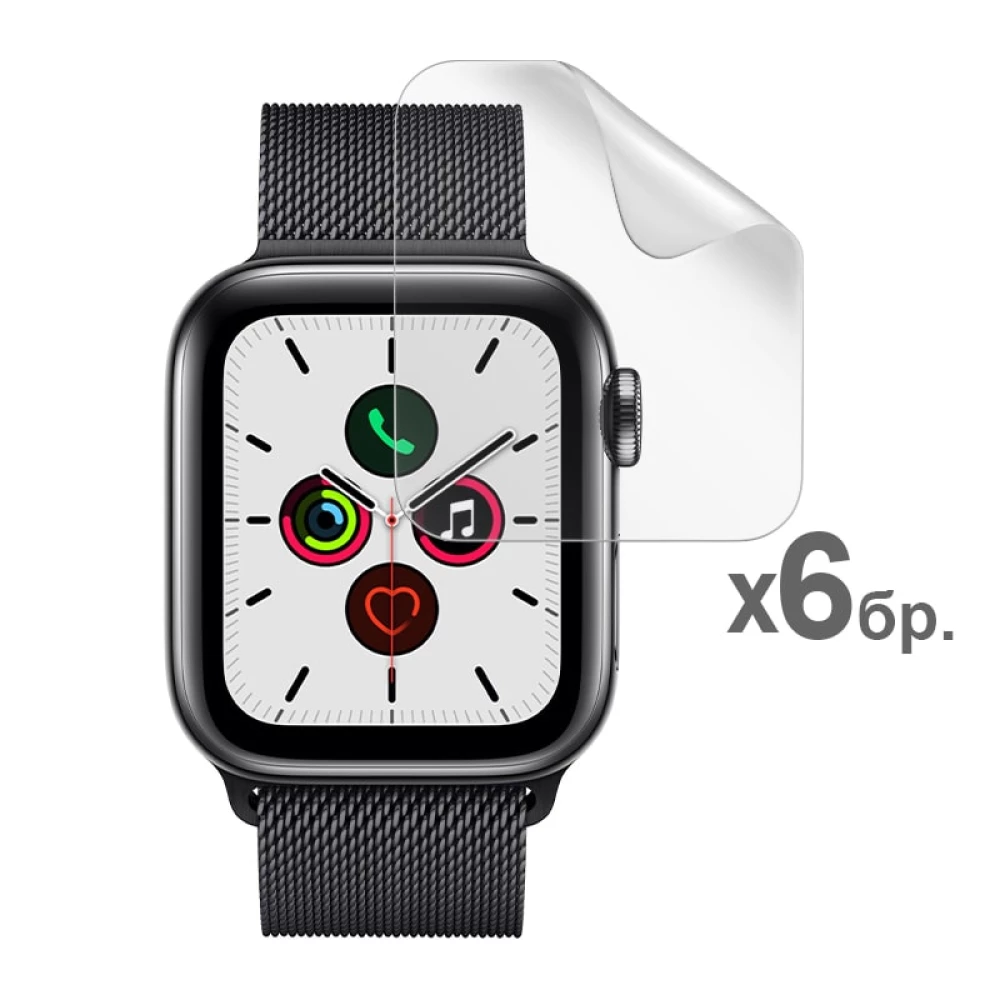 Хидрогел протектор за смарт часовник Apple iWatch Series 5 44мм - 6 броя
