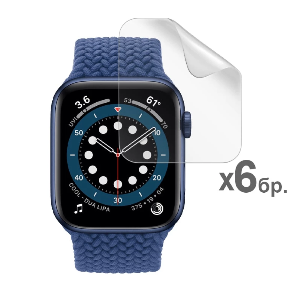 Хидрогел протектор за смарт часовник Apple iWatch Series 6 40мм - 6 броя