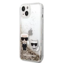 Калъф Karl Lagerfeld KLHCP14MGKCD за Apple iPhone 14 Plus, Liquid Glitter Karl and Choupette