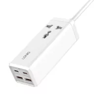 Зарядно устройство 220V LDNIO 65W - SC1418, 2xUSB-A, 2xUSB-C, AC, Desktop 2500W