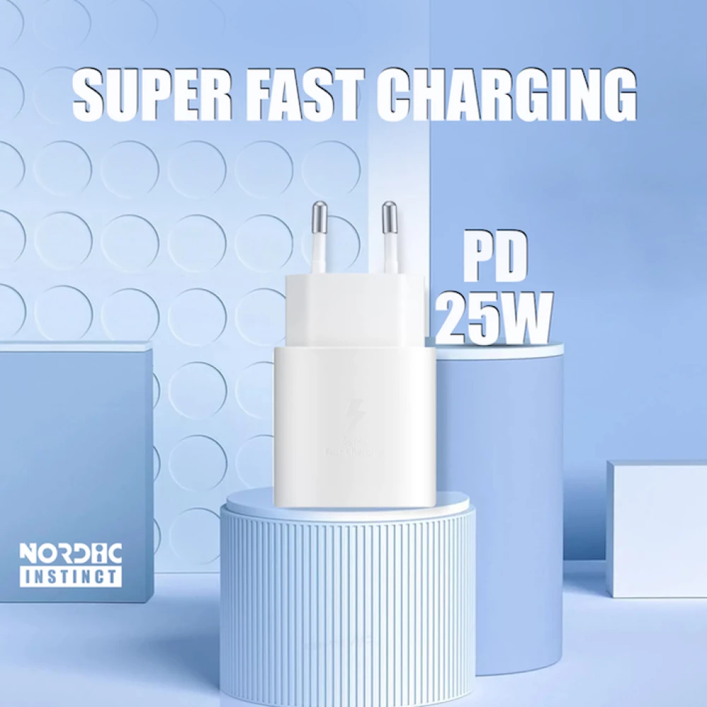 Зарядно устройство 220V NORDIC instinct 25W, USB-C