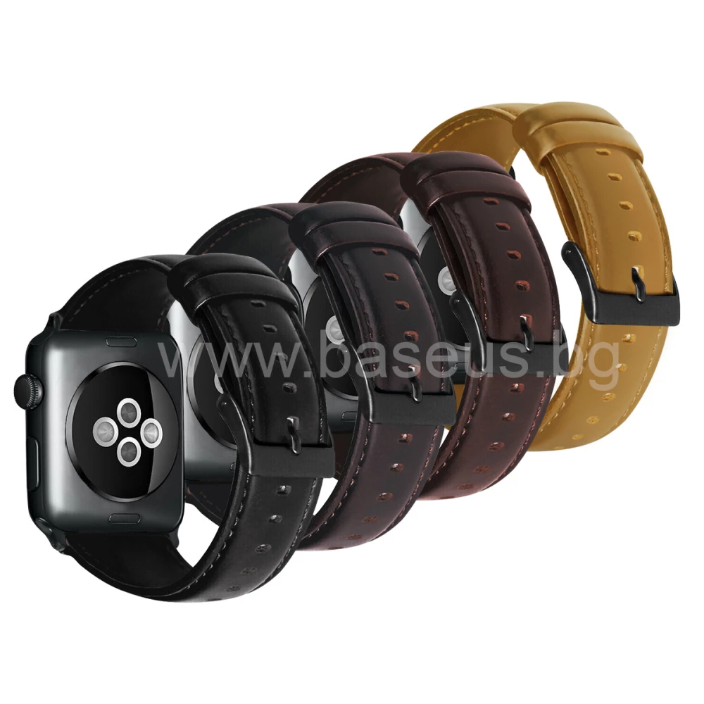 Кожена каишка за смарт часовник Apple iWatch Series 5 44мм - Retro Leather Strap