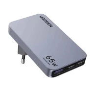 Зарядно устройство 220V UGREEN Nexode Pro GaN Ultra-Slim Fast - X753/25356, 65W,  USB-A, 2xUSB-C