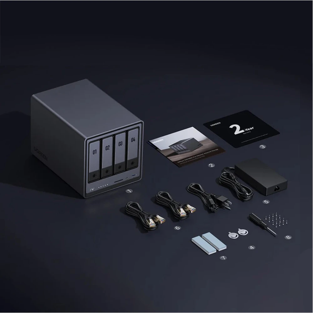 NAS устройство Network Attached Storage (NAS) UGREEN - DXP4800 Plus, 4-Bay intel 8505 Diskless