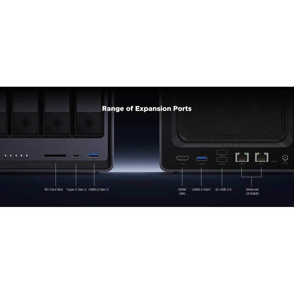 NAS устройство Network Attached Storage (NAS) UGREEN - DXP4800 Plus, 4-Bay intel 8505 Diskless