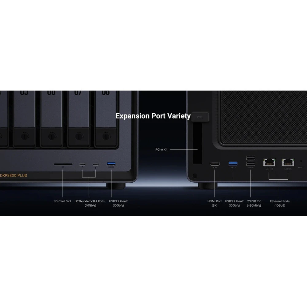 NAS устройство Network Attached Storage (NAS) UGREEN - DXP8800 Plus, 8-Bay intel i5- 1235U Diskless