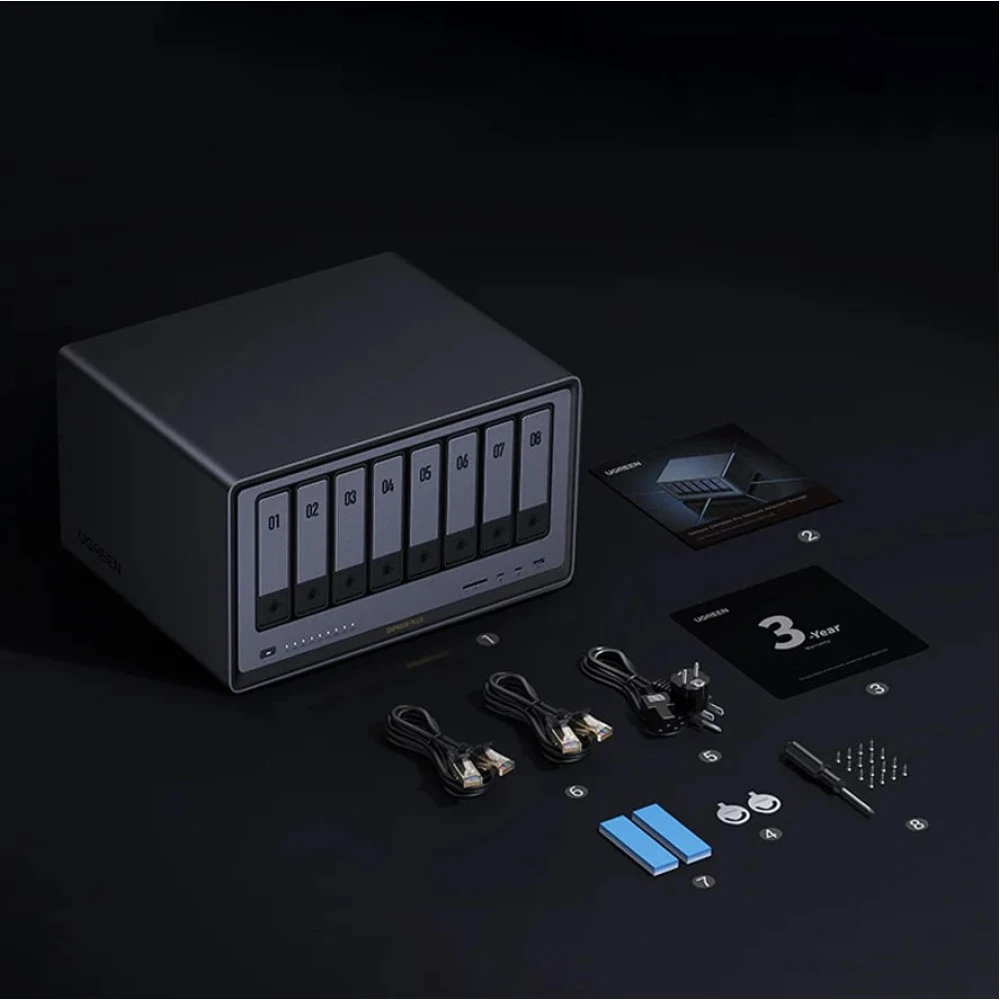 NAS устройство Network Attached Storage (NAS) UGREEN - DXP8800 Plus, 8-Bay intel i5- 1235U Diskless