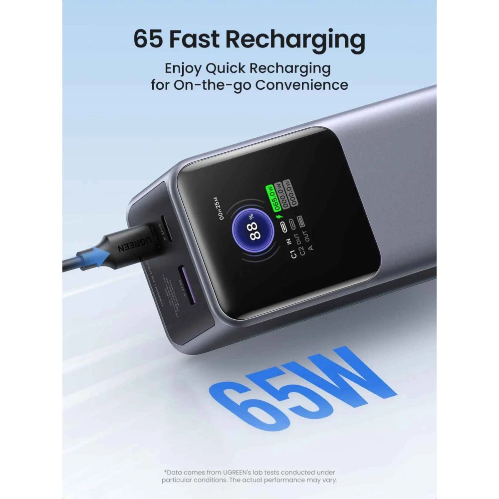  Външна батерия UGREEN - 25 000 mAh, 200W, PB722/35525B