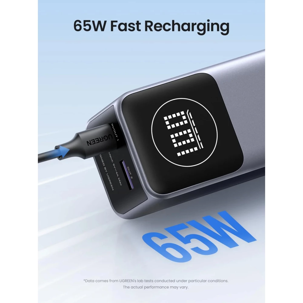  Външна батерия UGREEN - 12 000 mAh, 100W, PB724/35526B