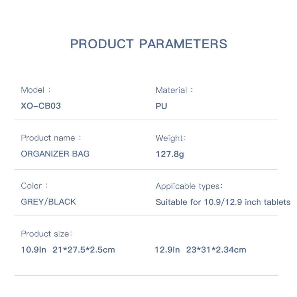 Калъф за таблет/клъч XO - CB03 12.9inch