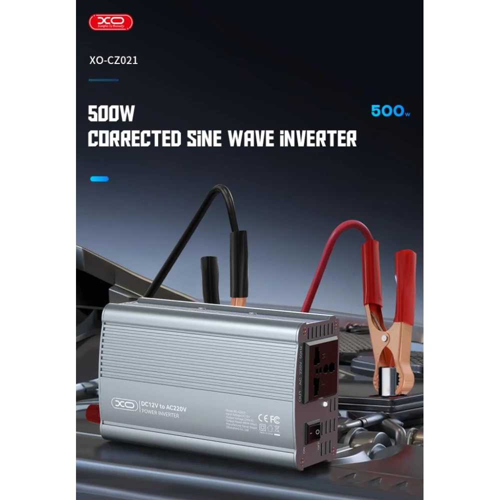 Инвертор за кола XO, 500W, AC - CZ021 