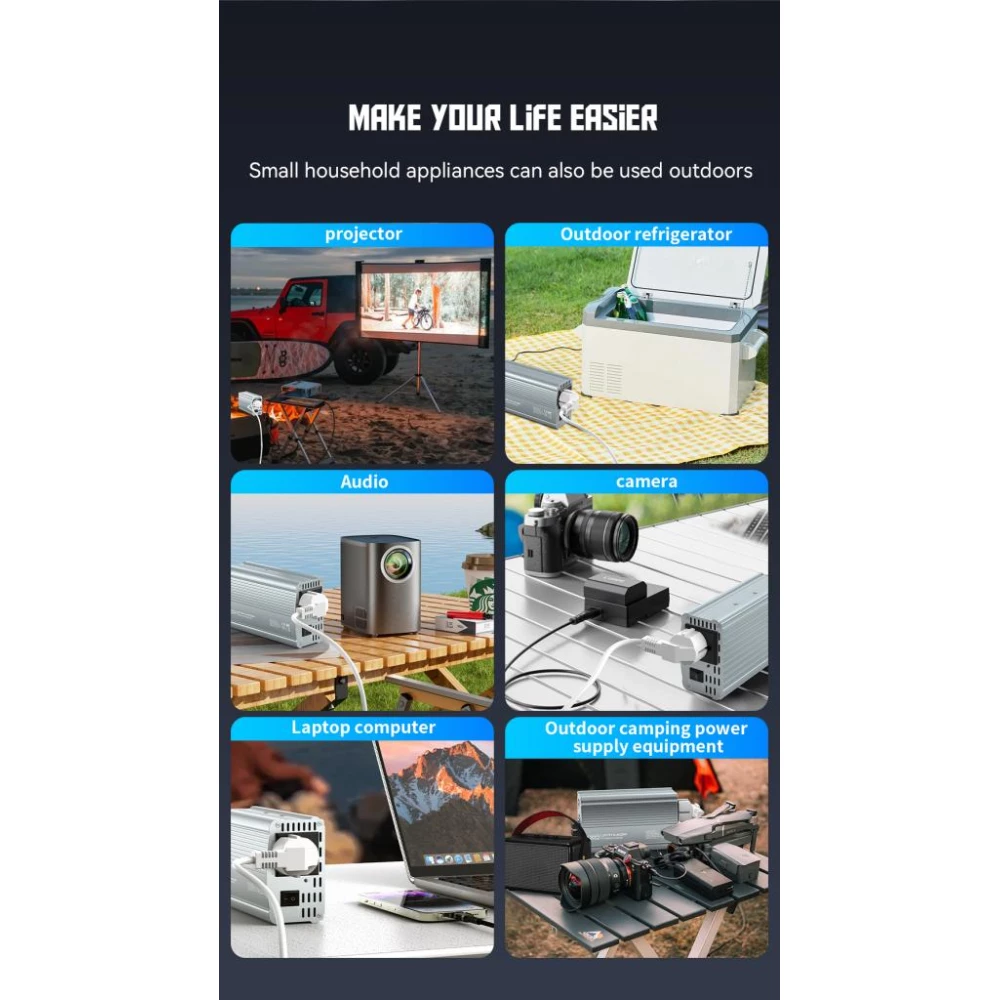 Инвертор за кола XO, 500W, AC - CZ021 