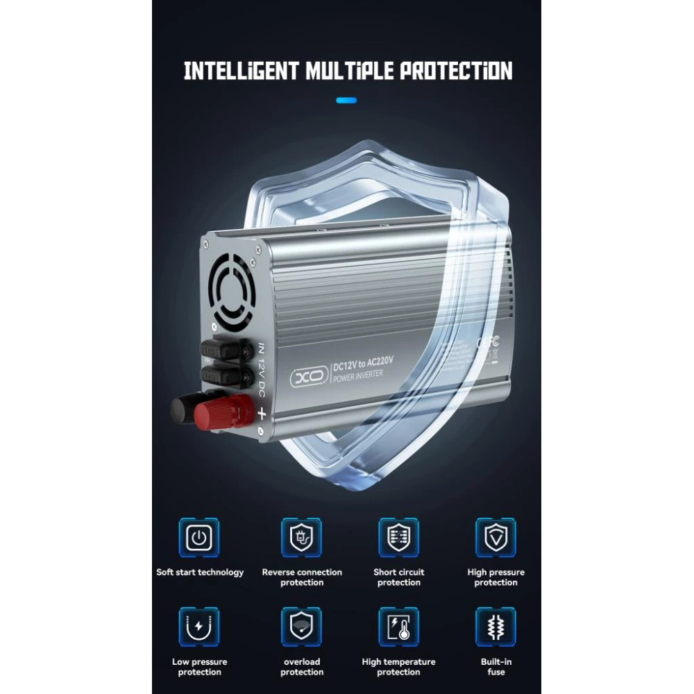 Инвертор за кола XO, 500W, AC - CZ021 