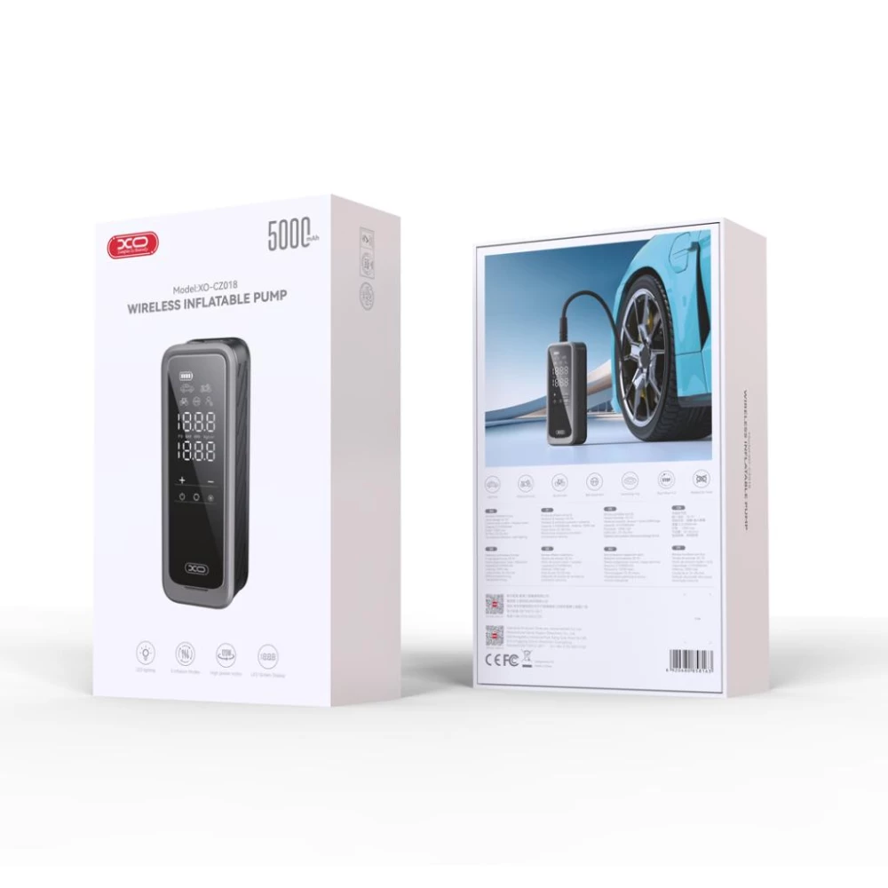 Компресор за гуми WIreless  XO - Intelligent Inflator Pump 22 Cylinder - CZ018, 5 000 mAh