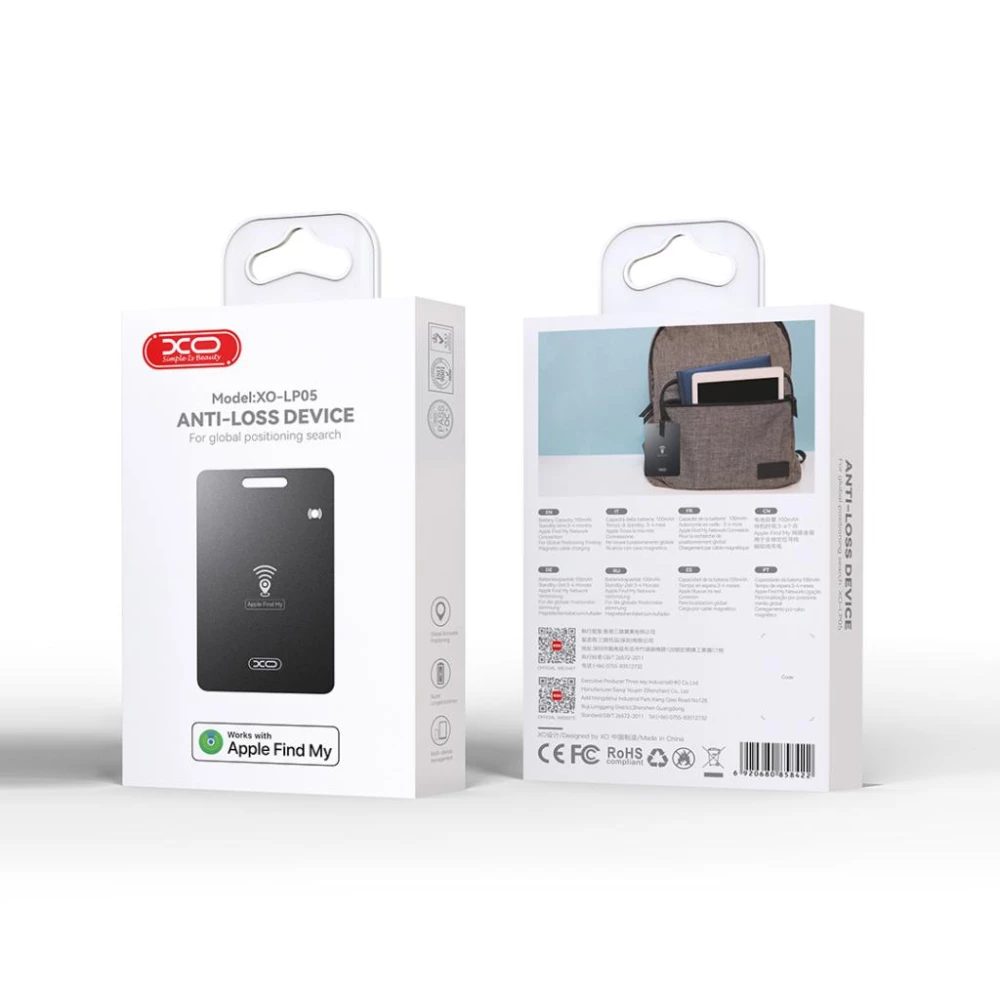 GPS Смарт локатор / Смарт тракер XO - Anti-loss LP05 Card Model, MFi Certificated