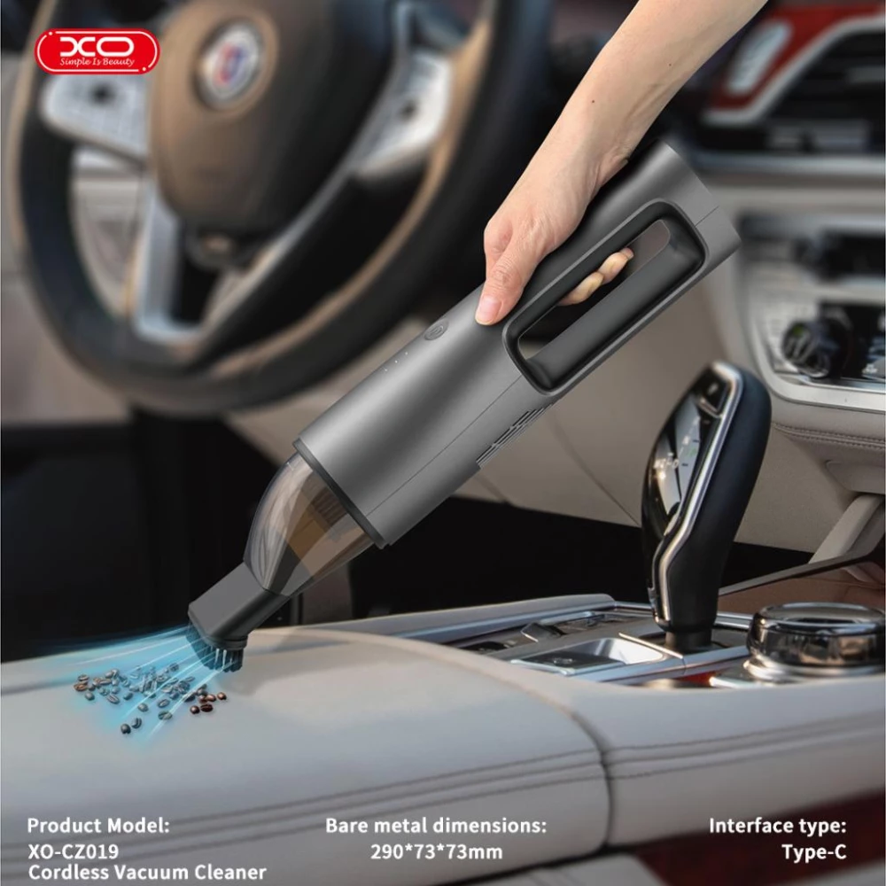 Преносима прахосмукачка Vacuum Car/ Home Cleaner XO -  CZ019, безжична 5000mAh