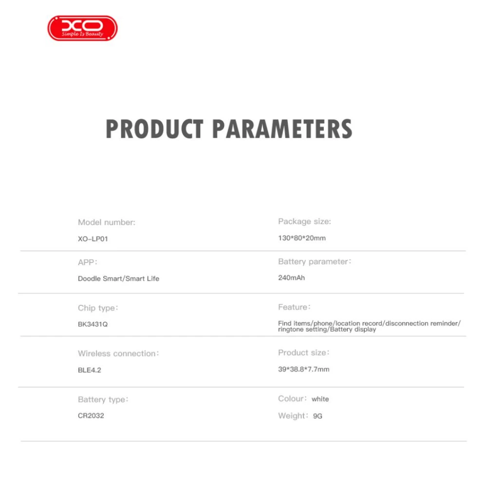 GPS Смарт локатор/Смарт тракер Anti-loss XO, LP01 (iOS/Android)