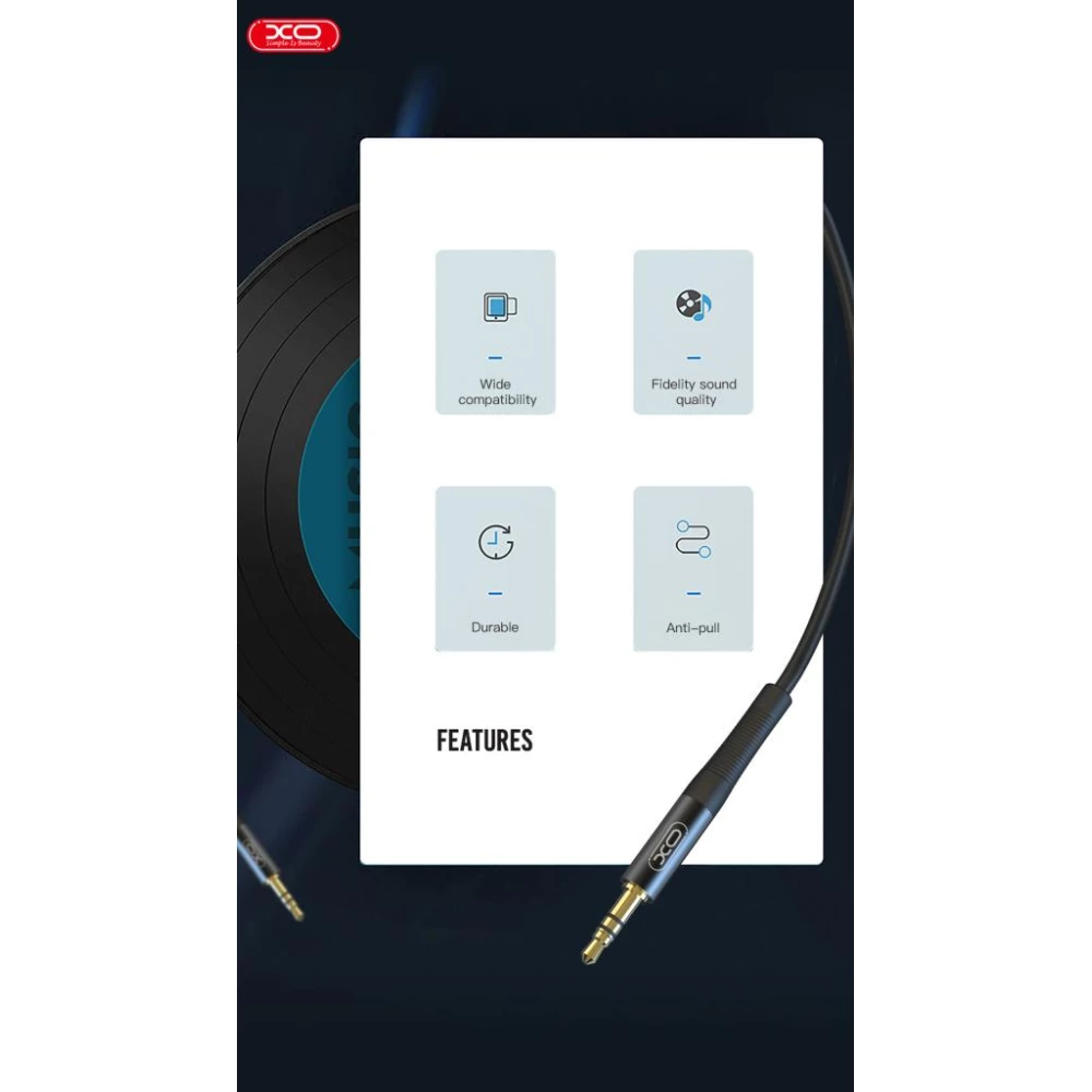 Кабел XO - NB-R175B AUX, 2 метра