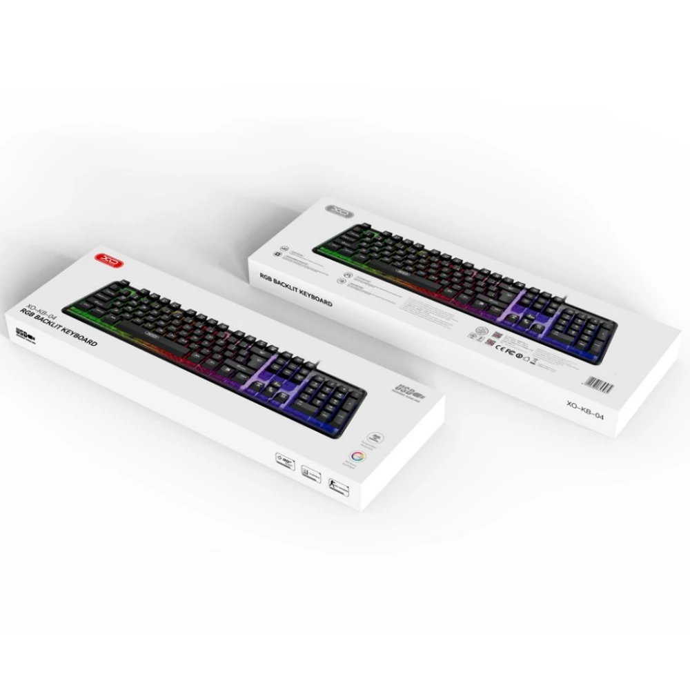 Геймърска клавиатура XO - KB-04 Triple color light