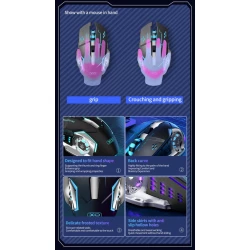Геймърска мишка XO -  M10 RGB, 6 бутона, 3200 DPI