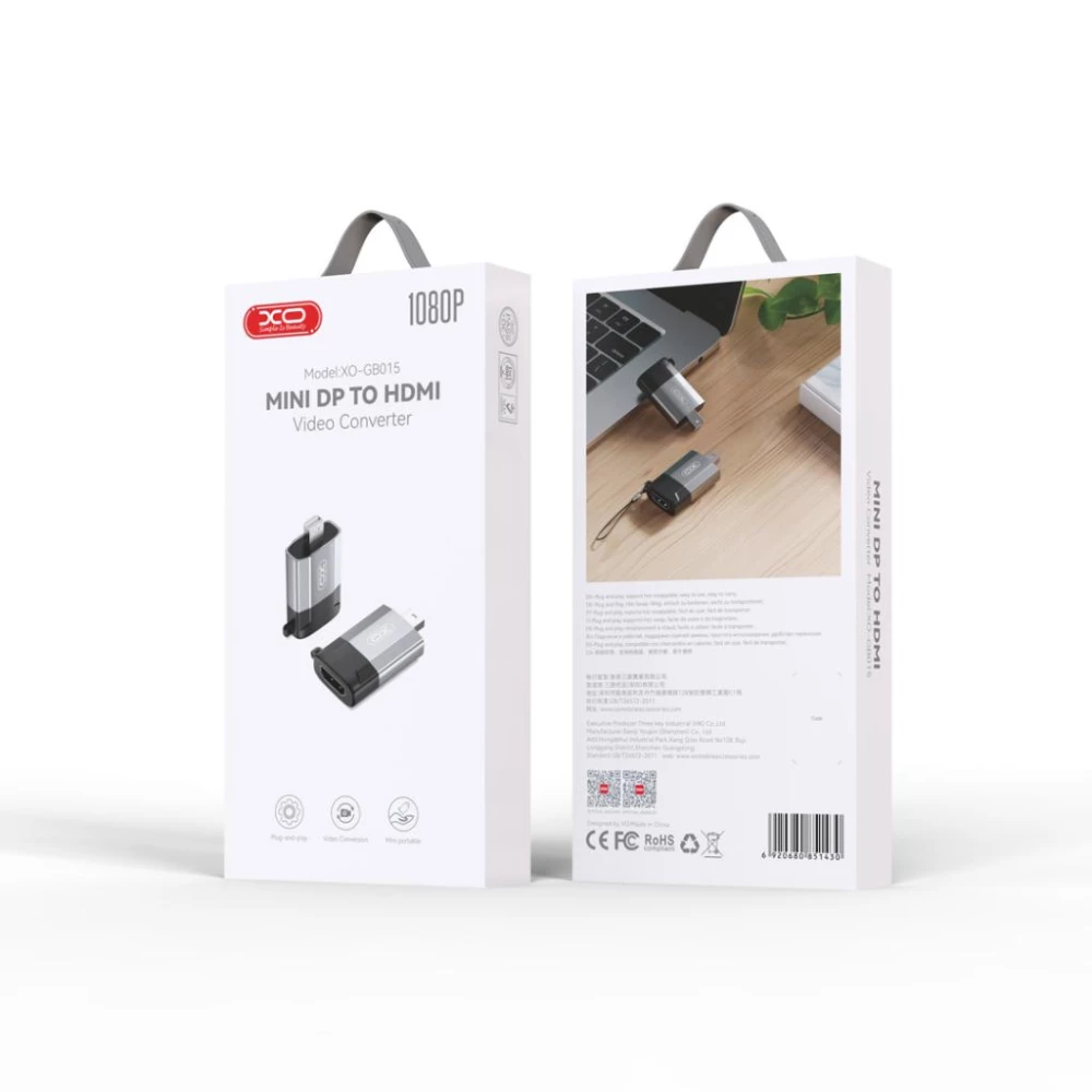 Преходник XO - GB015 от Mini DP към HDMI