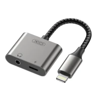 Преходник адаптер XO - NB-R258B от Lightning към Lightning + AUX /f/ 3.5mm