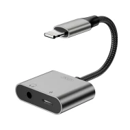 Преходник адаптер XO - NB-R258B от Lightning към Lightning + AUX /f/ 3.5mm