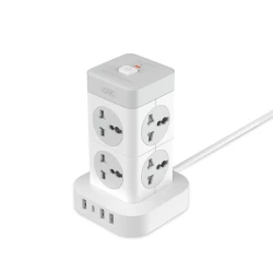Разклонител XO - WL21 - 8 x Sockets + 3 x USB-A + USB-C, 2500W