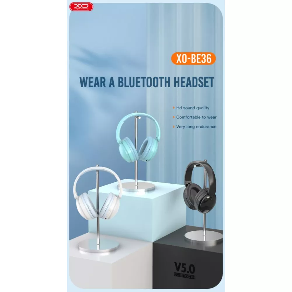 Bluetooth слушалки HF XO - BE36 Crystal Clear, OVER-EAR