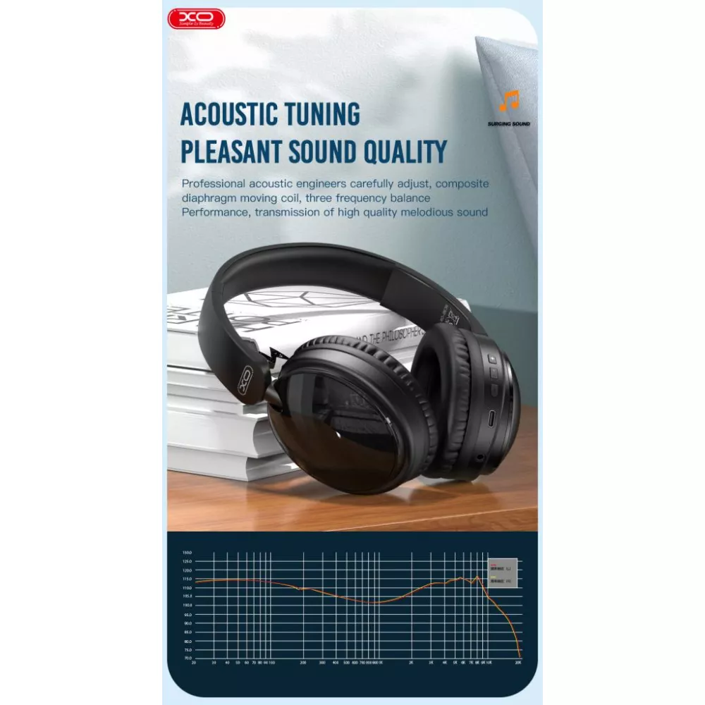 Bluetooth слушалки HF XO - BE36 Crystal Clear, OVER-EAR