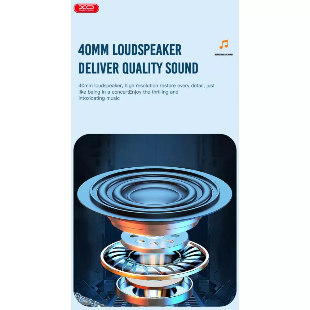 Bluetooth слушалки HF XO - BE36 Crystal Clear, OVER-EAR