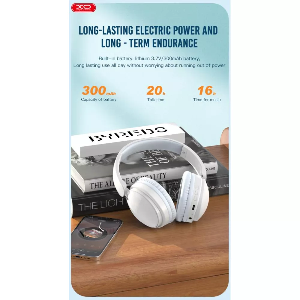 Bluetooth слушалки HF XO - BE36 Crystal Clear, OVER-EAR