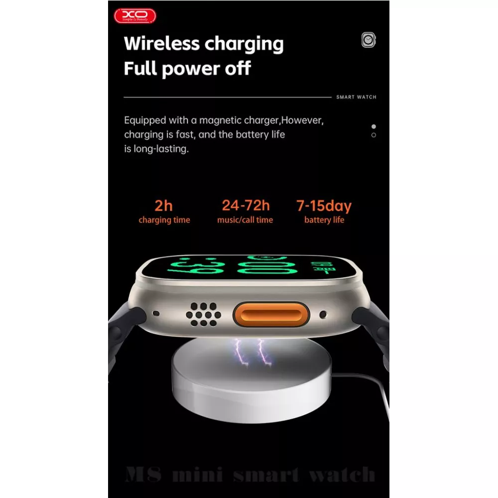  Смарт часовник XO - M8 Mini - Черен