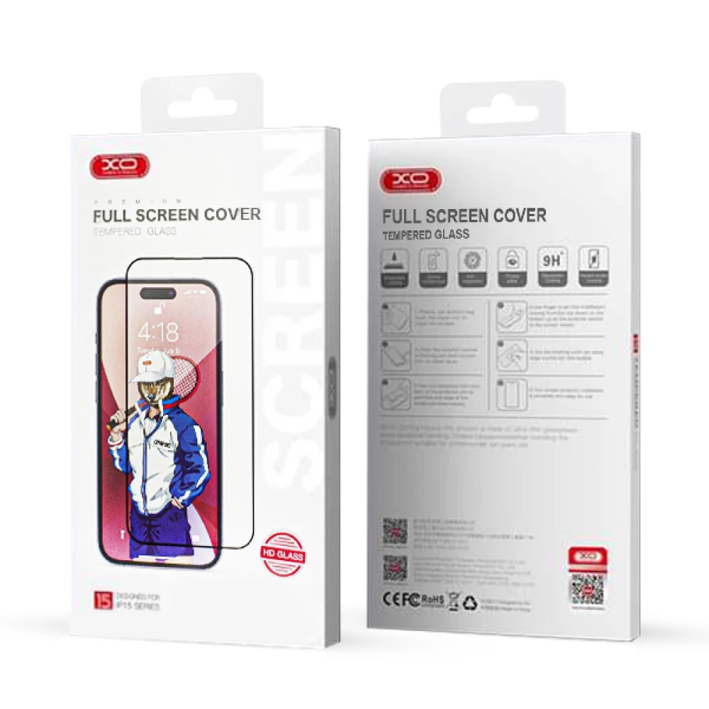  СЕТ Стъклени протектори XO 2.5D за Apple iPhone 15 Pro - 2 броя