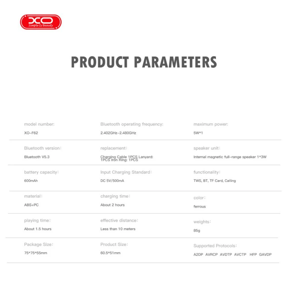 Тонколона XO - F62 mini