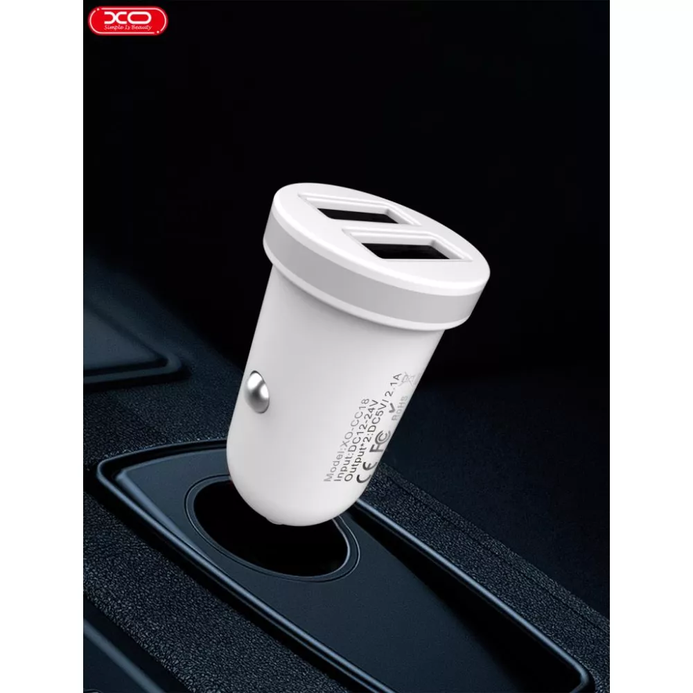 Зарядно за автомобил 12V XO - CC18 10.5W, 2xUSB-A, QC 3.0