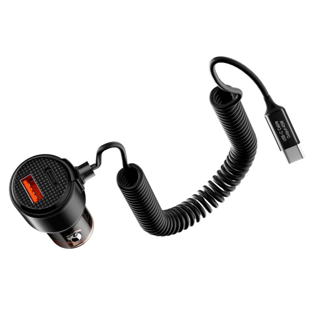 Зарядно за автомобил 12V XO - CC59 110W, USB-A/QC 3.0 + USB-C/PD3 + кабел Type-C 