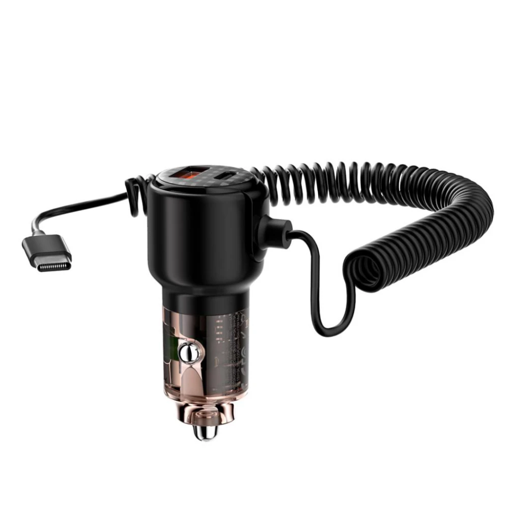 Зарядно за автомобил 12V XO - CC59 110W, USB-A/QC 3.0 + USB-C/PD3 + кабел Type-C 
