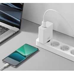 Зарядно устройство 220V XO - L128, 120W, USB-A + кабел USB-A към Type-C