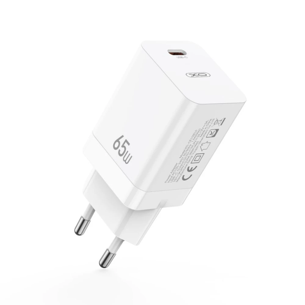 Зарядно устройство 220V XO - CE10, 65W, USB-C, (EU сертифицирано)