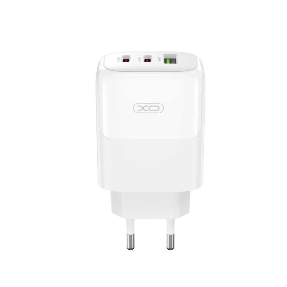 Зарядно устройство 220V XO - GaN Nitride L139 65W, USB-A, 2xUSB-C + кабел Type-C към Type-C