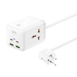Зарядно устройство 220V 2xUSB-A, 2xUSB-C, AC XO - WL24, 65W