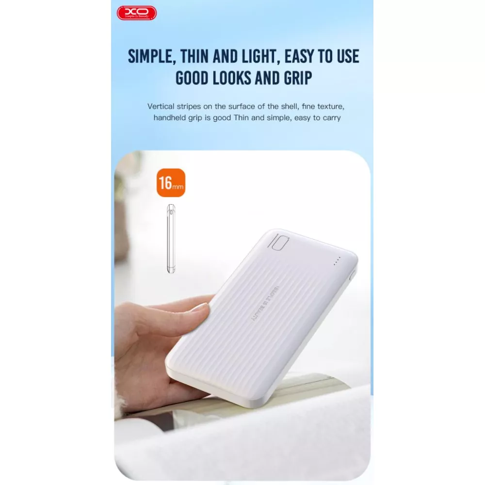 Външна батерия XO PB301 - 10 000 mAh