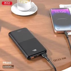 Външна батерия XO PR205 - 10 000 mAh, 20W PD, 22.5W QC